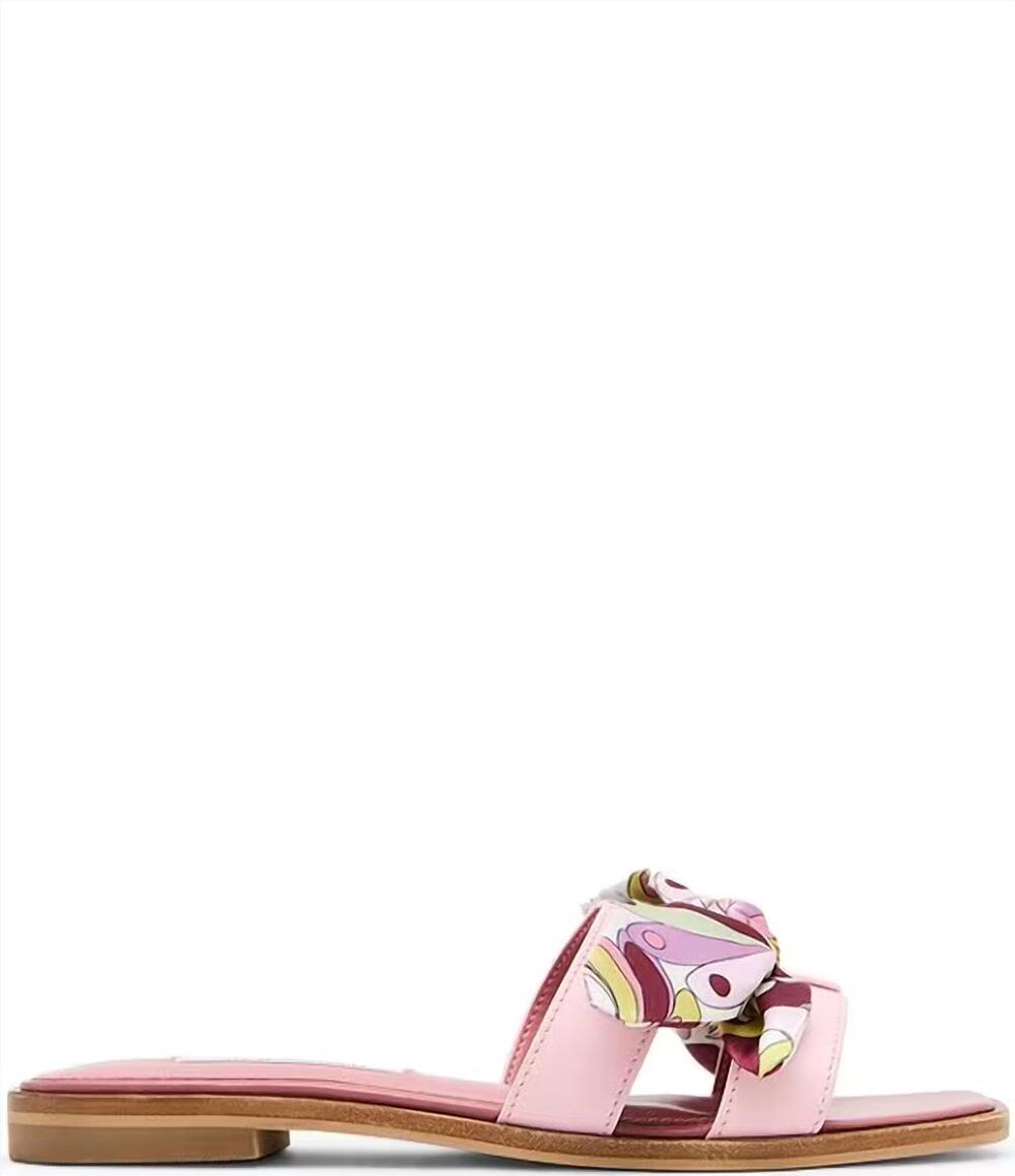 NEW STEVE MADDEN women's hadyn print scarf sandal in pink